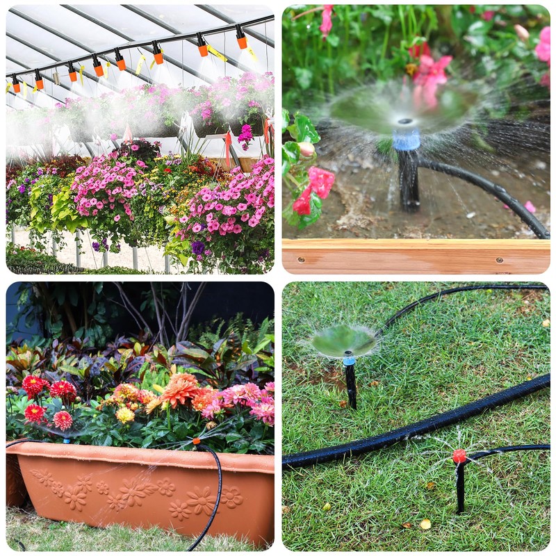 MIXC 226FT Greenhouse Micro Drip Irrigation Kit, Automatic Patio Plant