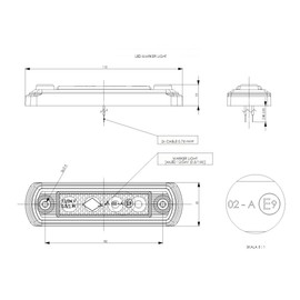 BUL BARS 2 x 4 SMD LED White Side Light 12 V 24 V with E-mark Position Light Car Truck Car Lamp Light Front Universal
