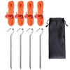 TRIWONDER Aluminum Tent Pegs Guy Line Guy Rope Tent Rope