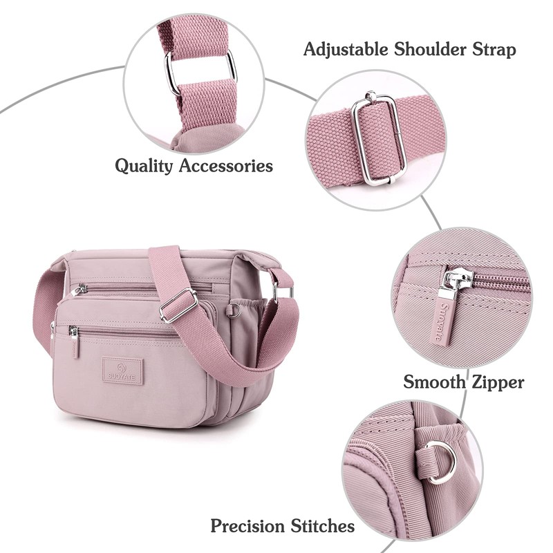 PORRASSO Women's Shoulder Bag Casual Shoulder Bag Multi Bag Nylon