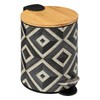 5five Soft Close Bin 3 L Black and Beige Canvas