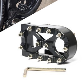 BAKAFOH Aluminum Extended Larger Brake Pedal Cover Wider Brake Extender for Indian Scouts Bobber/Classic/Limited/Super Scout 2025+ Models Brake Accessories(Anti-Slip Cleat Pins Surface)