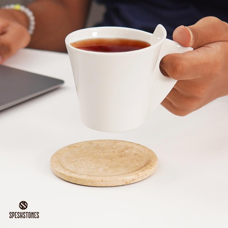 SPESHSTONES Coaster Set of 6 Handmade 3.5 Inch Drink Coasters