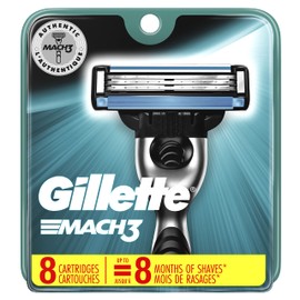 Gillette Mach3 Men’s Razor Blades - 8 Refills (Packaging May Vary
