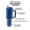 FTB Creative, Wander 40oz Tumbler, Double Wall Stainless Steel, with
