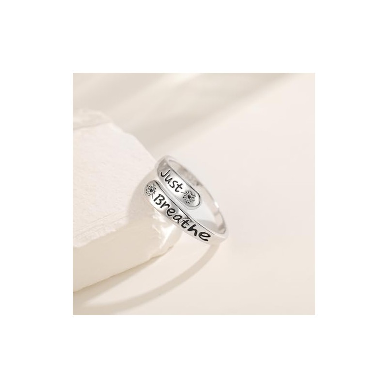 Anillo de diente de león para mujer, plata de ley
