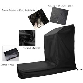 UCARE Treadmill Cover Outdoor Running Machine Dustproof Waterproof Cover Black Home Gym Treadmill Waterproof Protection Covers for Non-Folding & Folding Treadmills (M: 72x35.5x60.6in/185x91x155cm)