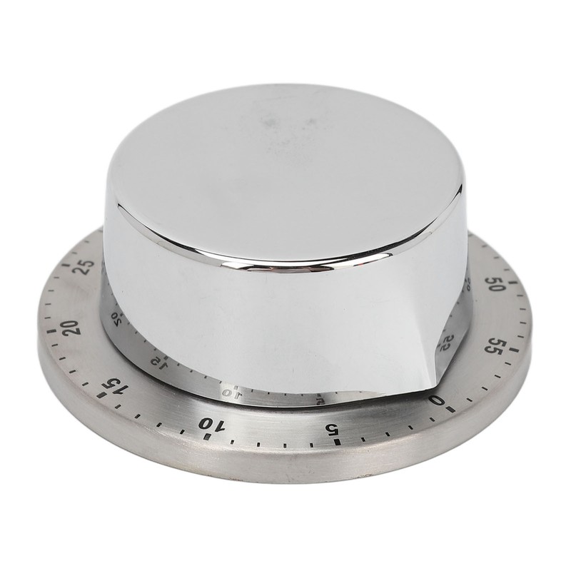 Mechanical Timer Accurate Quiet Counting Loud Alarm Sound Silver Timing