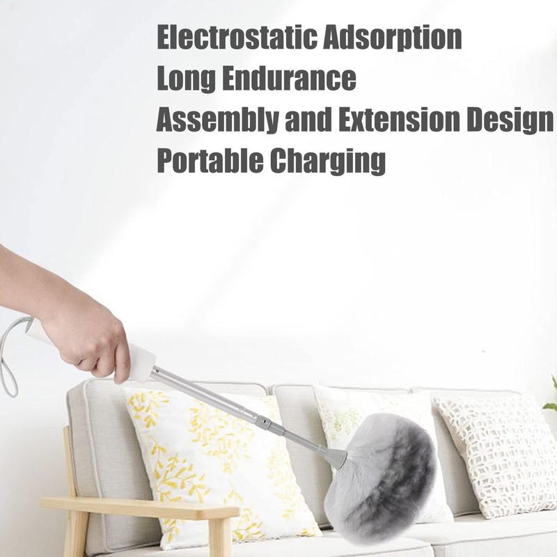 Zerodis Electric Duster, Portable Telescopic Multifunction Automatic Electrostatic Adsorption Brush