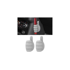 Zpana Car Lip Balm Holder, 2PCS Silicone No Melt Thumb Vehicle Chapstick Organizer Case, Fun Aesthetic Auto Interior Lipsticks Storage Accessories for Women, Universal for SUV RV Truck (Gray)