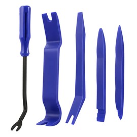 Adunsiaoto 5 Piece Car Disassembly Tool Trim Wedges Set, Removal Car Door Radio Door Trim Disassembly Tool, Car Plastic Pry Tool (Blue)