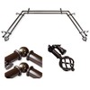 A&F Rod Décor - Spin 13/16" Double Bay Window Curtain
