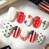 4th Of July Press On Nails Short Almond Fake Nail