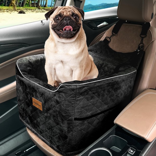 Dog Car Seat, Zxyculture Dog Booster Seats for Small/Medium Dogs, Dog Booster&Car Seats Fits All Front & Back Car Seat (E- Dog car seat)