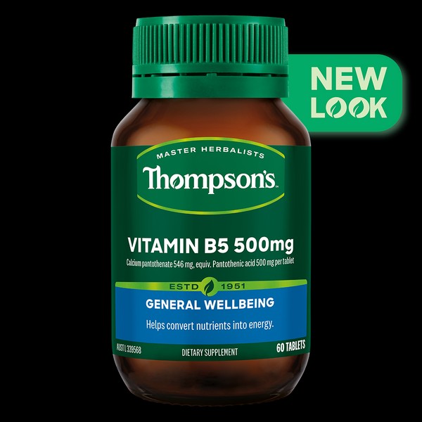 Thompsons Vitamin B5 Pantothenic Acid 500mg 60 Tablets