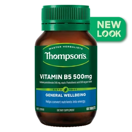 Thompsons Vitamin B5 Pantothenic Acid 500mg 60 Tablets