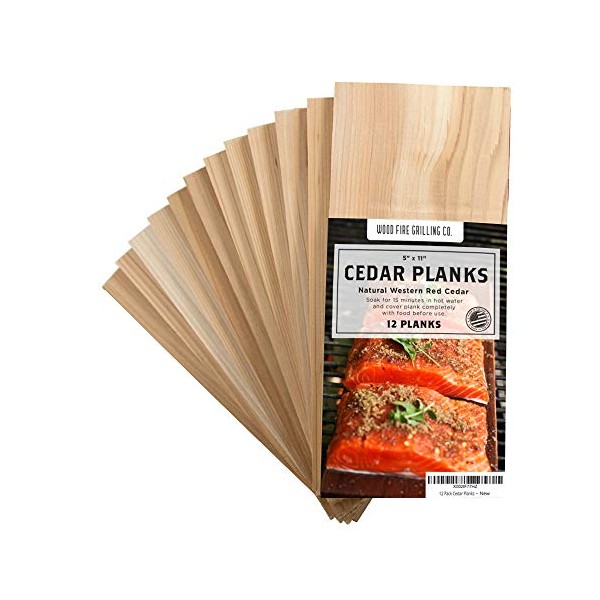 12 Pack Cedar Planks for Grilling Salmon and More -