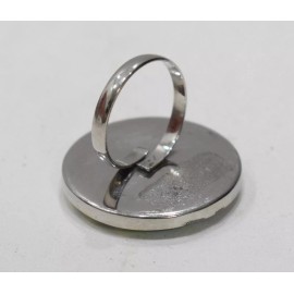 Unbranded Ring Inlaid Mother of Pearl Silver Adjustable Ring Indonesia