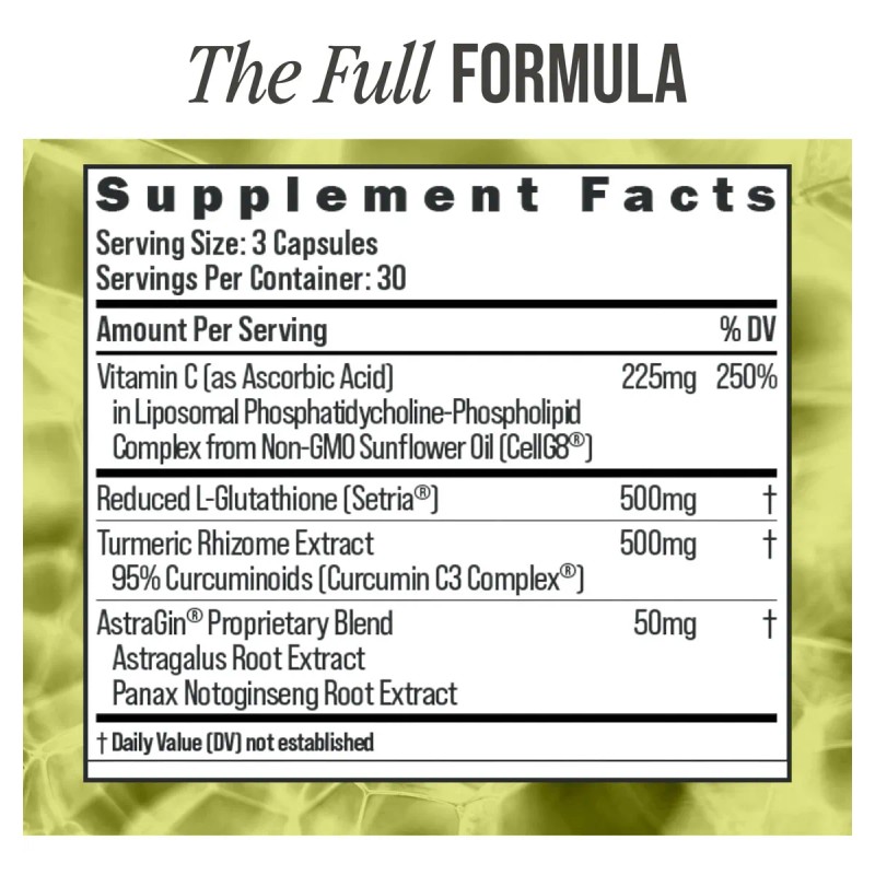 Biostack Cell Shield Glutatin 500 Mg Liposomal Cpsulas