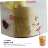 Tofficu 1pc Bamboo Pen Holder Creative Carving Design for Desk