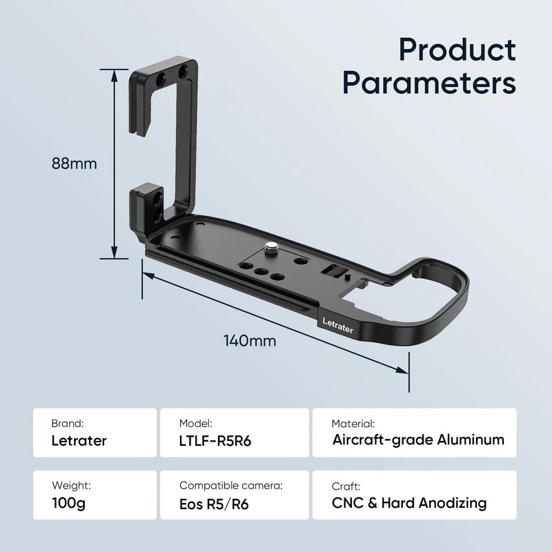 Letrater R5 R6 L Bracket Plate, Horizontal and Vertical Shooting