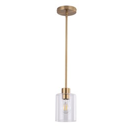KLSS Brass Pendant Lights,Modern Farmhouse Pendant Light,Kitchen Pendant Mini Hanging Light for Sink Island,Adjustable Height,Home Décor Lighting