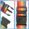 Luckious 4 PCS Universal Luggage Strap - Adjustable Rainbow Travel