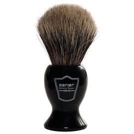 Parker Safety Razor 100% Pure Badger Bristle Shaving Brush with Handle - Brush Stand Included Black