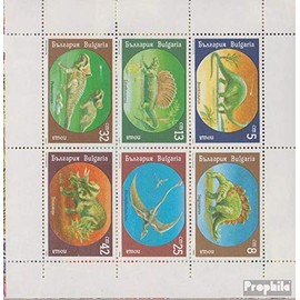 Bulgaria 3840-3845 Sheetlet (complete.issue.) 1990 Prehistoric Animals (Stamps for collectors) Amphibians / reptiles / dinosaurs