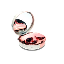 DR. B's Readers Contact Lens Case with Cleaner Washer for Travel Daily Outdor | Lens Box for Travel Size with Mirror Solution Bottle | Round Lens Case for Contact Lenses