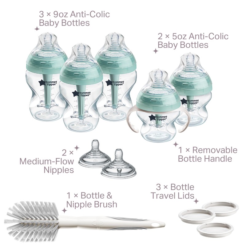 Tommee Tippee Advanced Anti-Colic 12 Piece Set, 5 oz and
