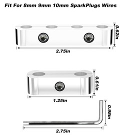 12-Piece Spark Plug Wire Separator and Holder Set for 8mm 9mm 10mm Spark Plug Wire Holder Clips - Keep your wires organized and protected! (silver)