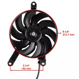 Caltric Radiator Cooling Fan Motor for Suzuki LT-A700X King Quad 700 LTA700X 4x4 2006-07