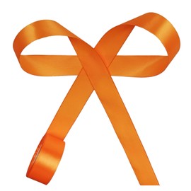 Orange Satin Ribbon for Gift Wrapping 1.5 Inch*25 Yards Solid Color Fabric Ribbon for DIY Crafts Hair Bows Birthday Wedding Party Decoration and Sewing Projects Ribbon for Hand Made