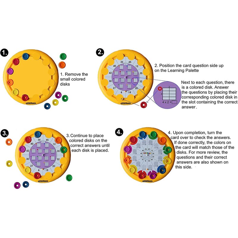 LEARNING WRAP-UPS SELF-CORRECTING Kindergarten Math Learning Palette Base Center Kit