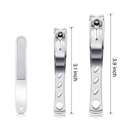 Juego de 3 cortadores de uñas de 360 grados de cabeza giratoria de acero inoxidable para uñas de los pies, cortadores de dedos para el cuidado de los pies de la mano herramienta de manicura