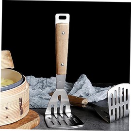 SHOWERORO Stainless Steel Potato Press with Wooden Handle Manual Masher and Garlic Presser for Home Kitchen Cooking Ergonomic Scald Design Easy Potato Pressing and Convenient Storage