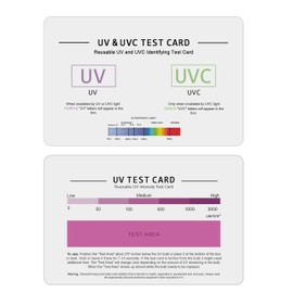 SaiTech IT | UV & UVC Test Card & UV Intensity Test Card | 3-in-1 UV Test Card | UVA & UVC Light Identifying Card | UV Bulb & LED Intensity Reading Card | UV Dosage Indicator Card | UVB Tester