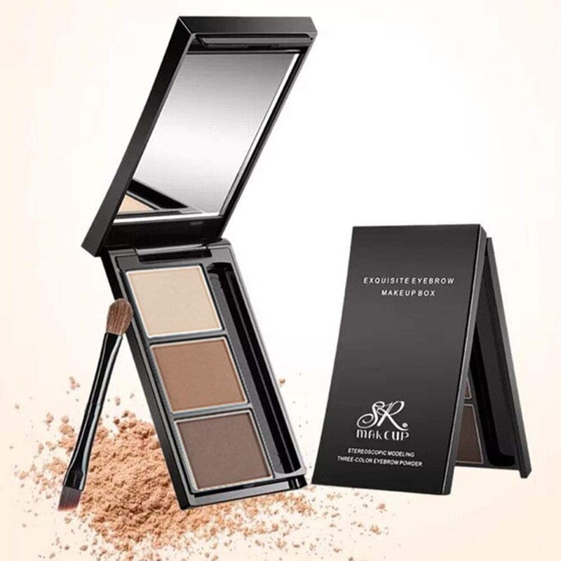 Eyebrow powder three-color eyebrow palette beauty contour eyebrow pencil professional