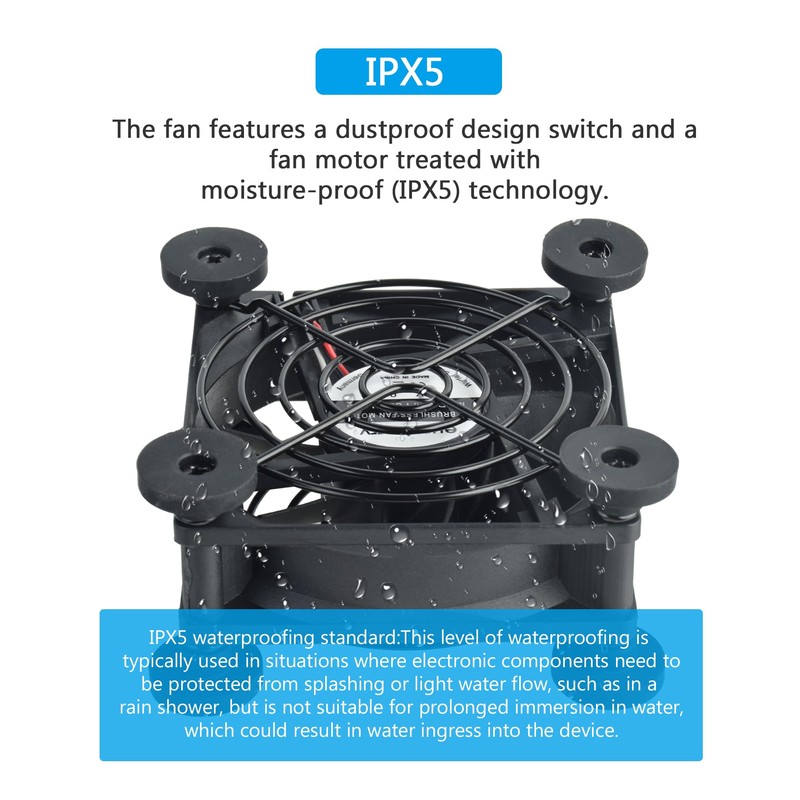 euroharry USB 120 mm Quiet Fan, 2-in-1, 6 Wind Speeds