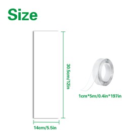 4 Stück Lüftungsabdeckungen mit Nanokleber Air Vent Covers Hochfeste Entlüftungsleitblech für Heimboden, Standard-Luftregister, Haus PVC Weiß 14 x 30,5 cm