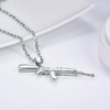 PROSTEEL Men Jewelry AK47 Assault Rifle Shape Pendant Necklace for