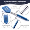 Silicone Kitchen Utensils Set - Culinary Couture 6-Pieces Blue Silicone