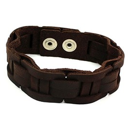 Sulla Wide Leather Bracelet Fashion Leather Bracelet Band with Press Studs Handmade in Germany for the Wrist Bangle for Men and Women, Leather
