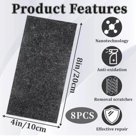 ChaneeHann Nano Sparkle Cloth, Nano Scratch Remover Cloths, Microfibre Polishing Cloth for Car, Motorcycle, Glass, Pack of 8