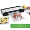 FoodSaver PowerVac Compact Vacuum Sealing Machine Stainless Steel & Black