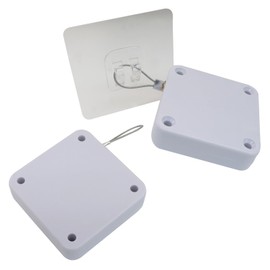 Kemcatui 2 Pack Punch-Free Automatic Sensor Door Closer, Multifunctional Steel Drawstring Auto Door Closer for Bedroom Storm, Residential Commercial Room/Home(800g