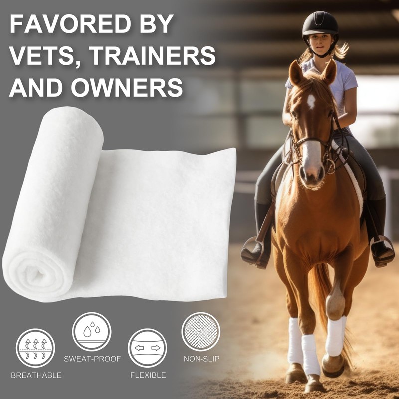Abbylike 12 Pack Cotton Horse Leg Wraps Liner 30"X 36"