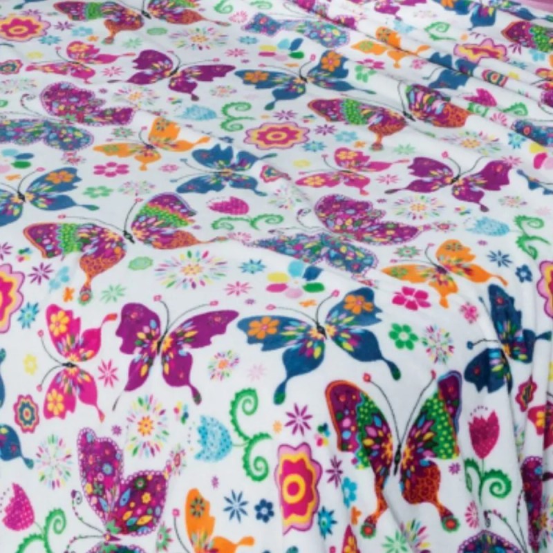 Elefantito Cobija Elefantito Ligero con diseño mariposas de 2.2m x