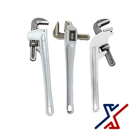 X1 Tools 14" Adjustable Aluminum Pipe Wrench Set of 3 (Regular, 90 & 45 Degree) by X1 Too